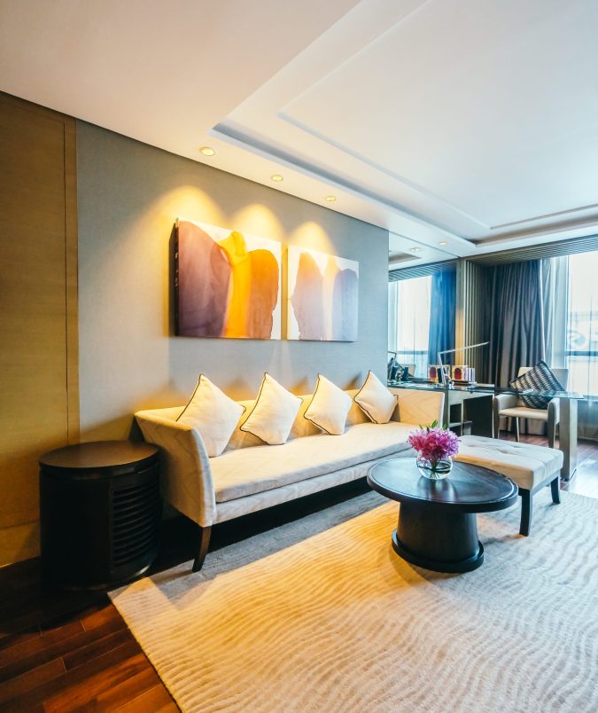 BANGKOK, THAILAND - AUGUST 12 2016: Beautiful luxury living room interior decoration in Hotel